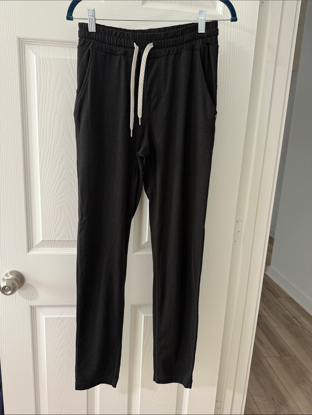 Vuori Black Jogger Pants with White Drawstring